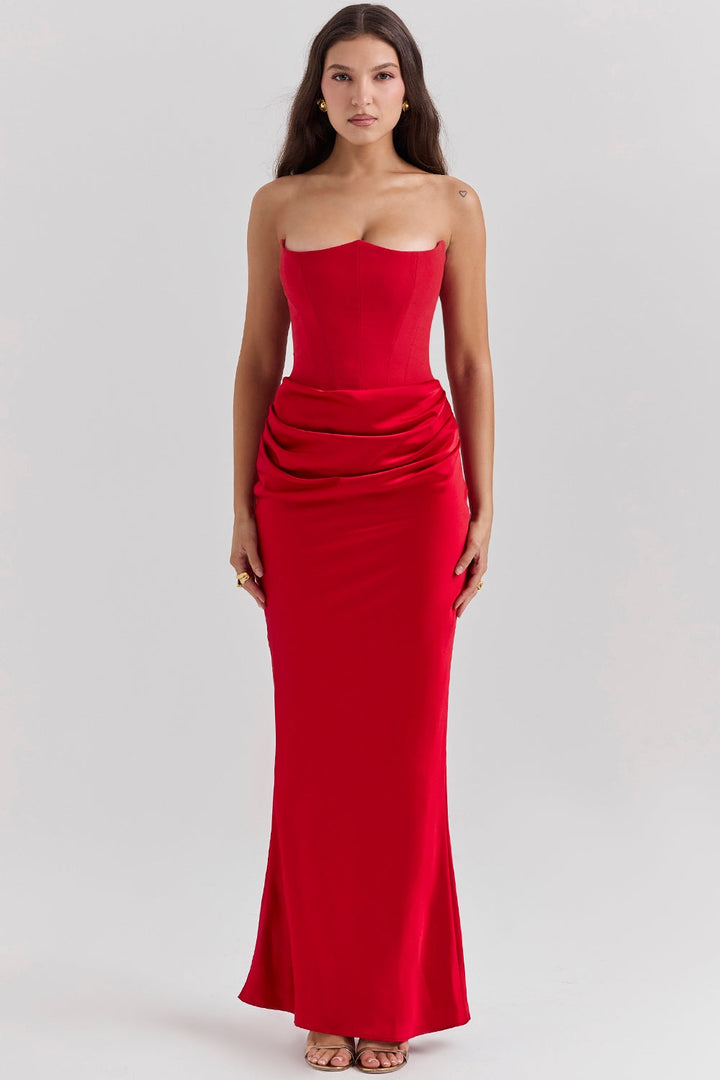 Celestine Satin Maxi Dress