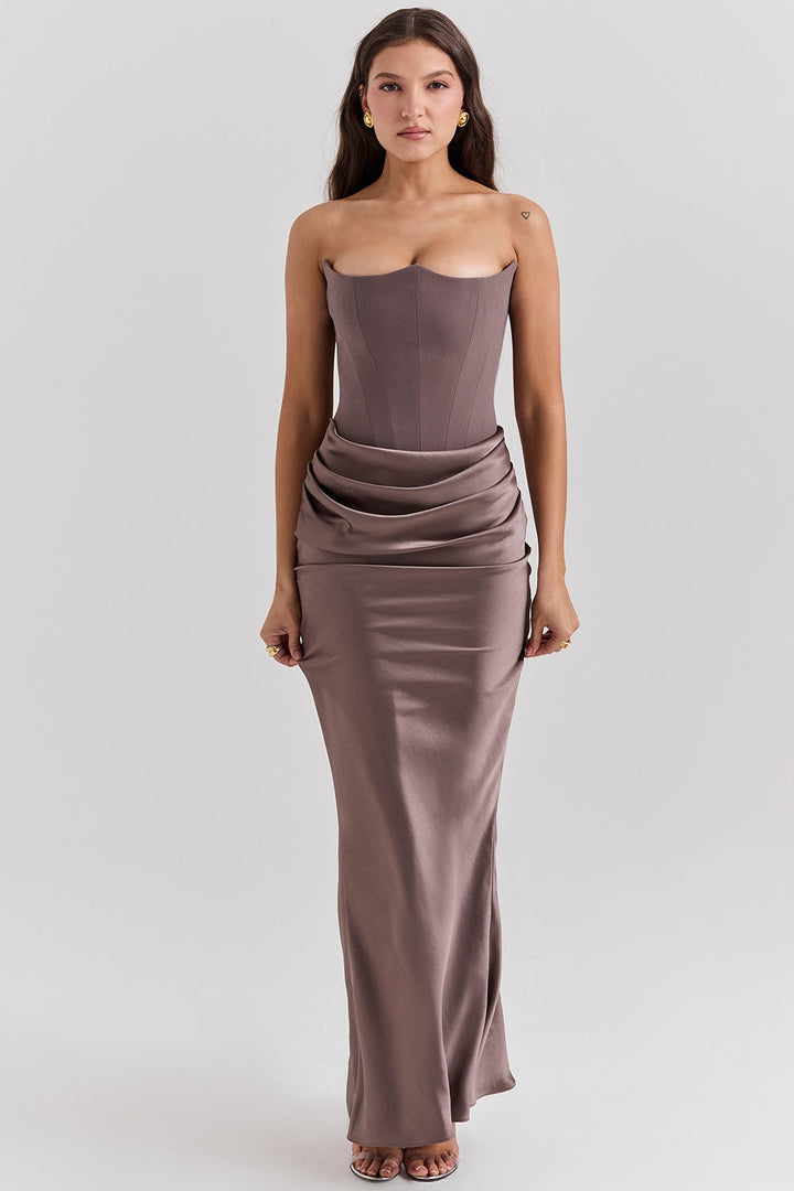 Celestine Satin Maxi Dress