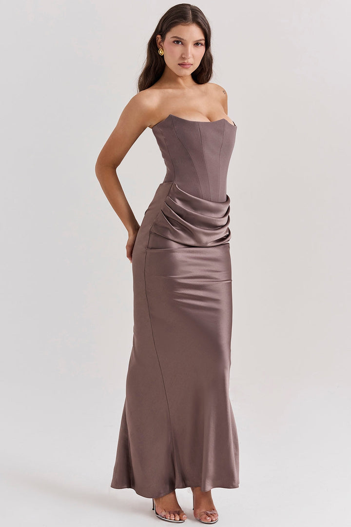 Celestine Satin Maxi Dress