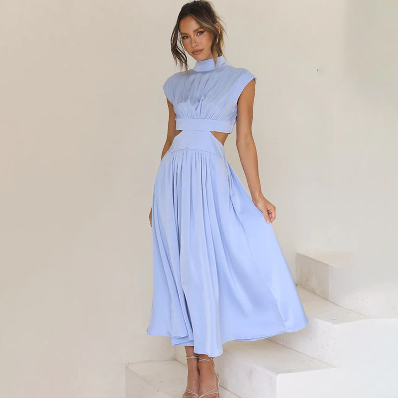 Elena High-Neck Maxi Dress