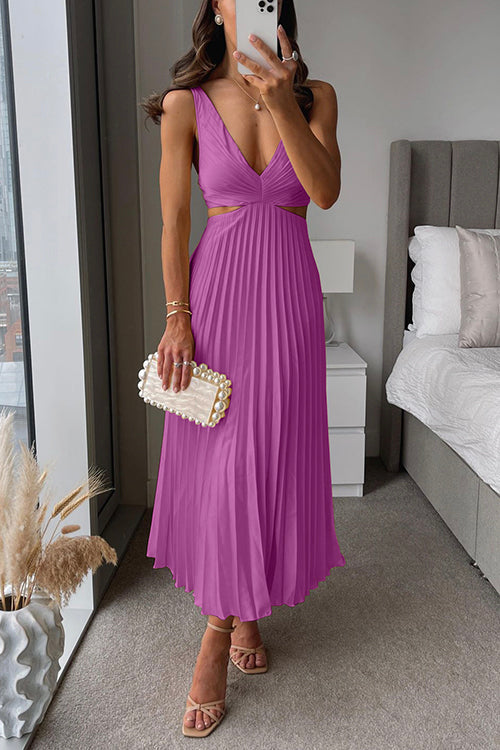 Juliana Pleated Maxi Dress