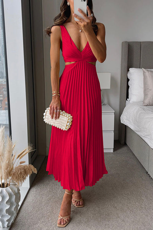 Juliana Pleated Maxi Dress