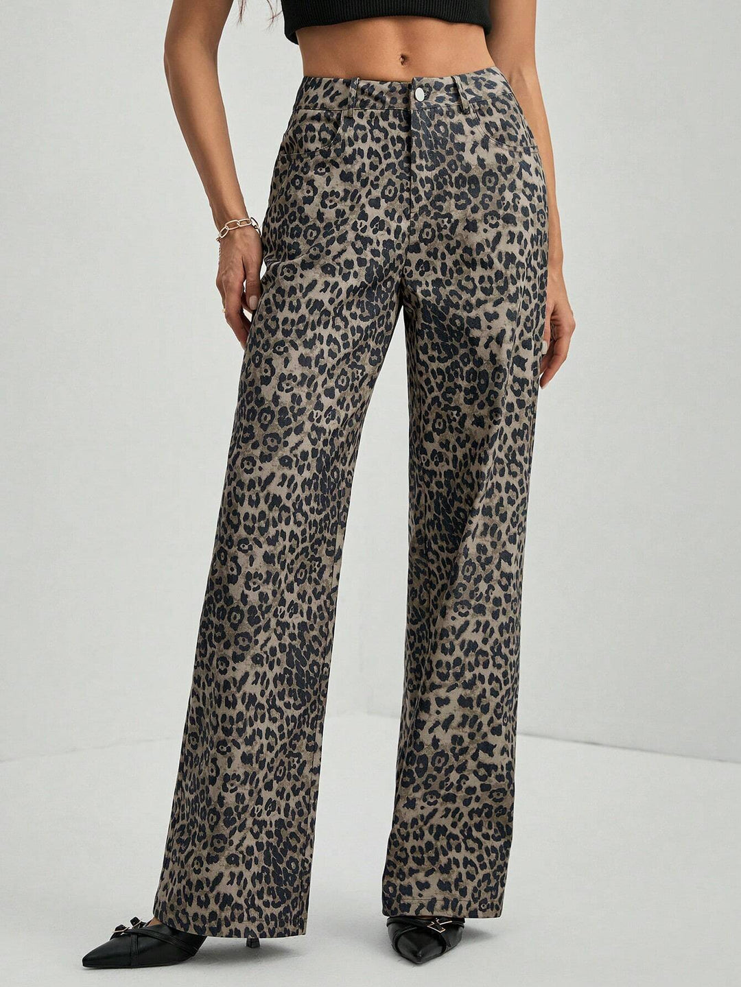 Leona High-Waisted Leopard Pants