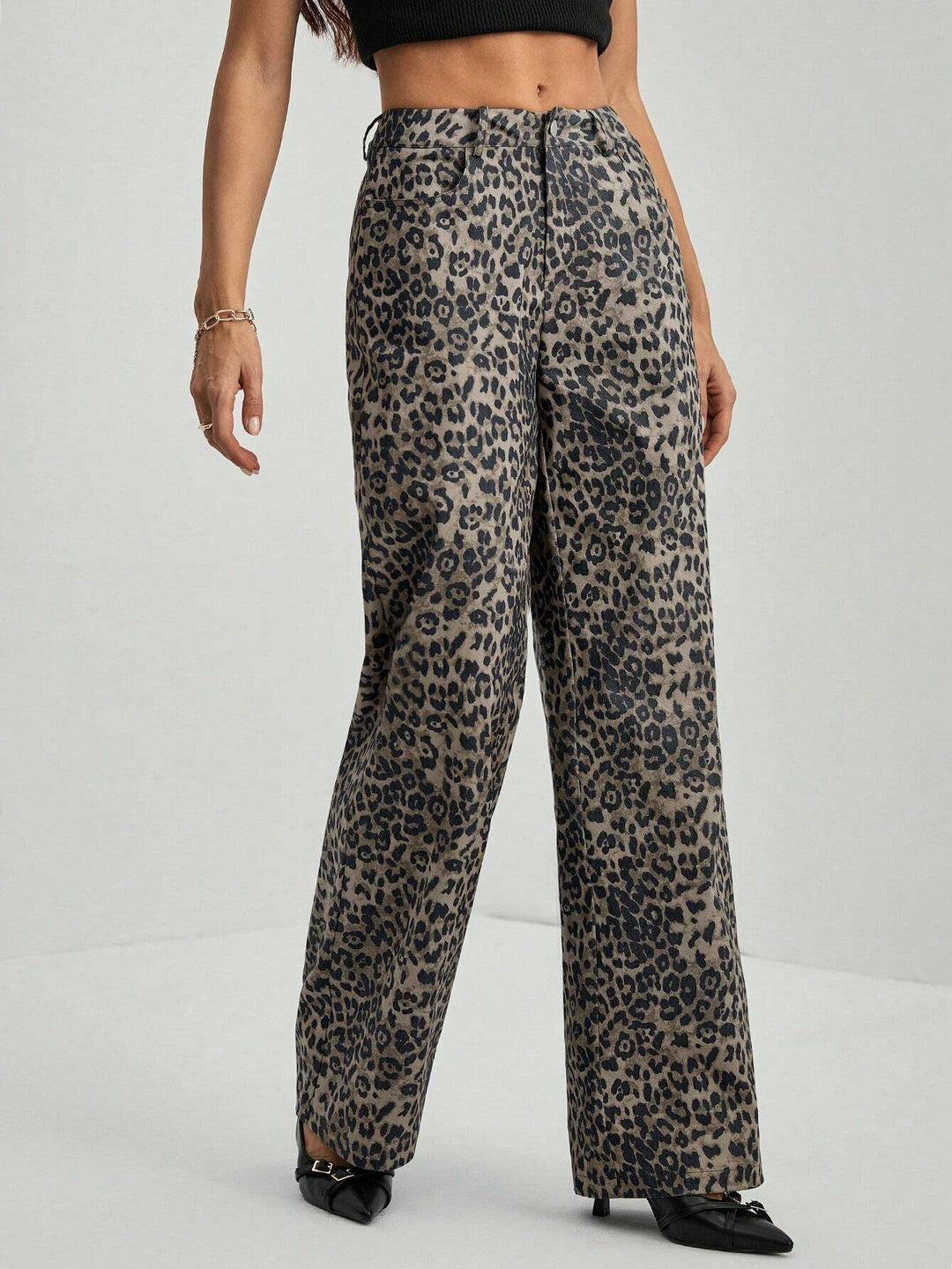 Leona High-Waisted Leopard Pants