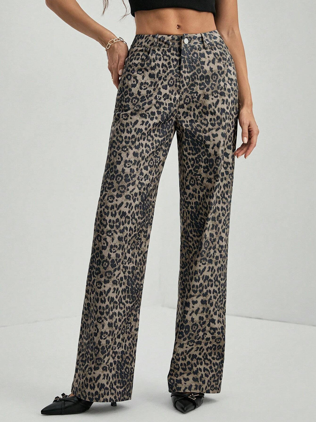 Leona High-Waisted Leopard Pants