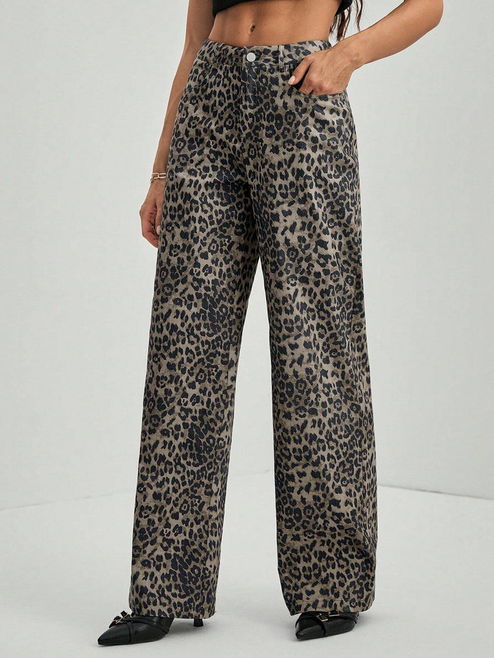 Leona High-Waisted Leopard Pants