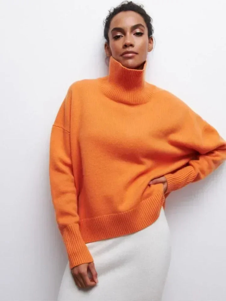 Lydia Ribbed Roll Neck Sweater