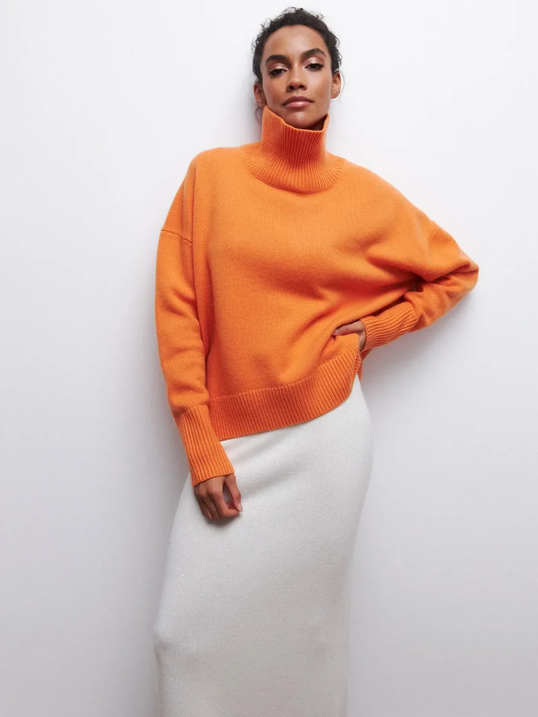 Lydia Ribbed Roll Neck Sweater