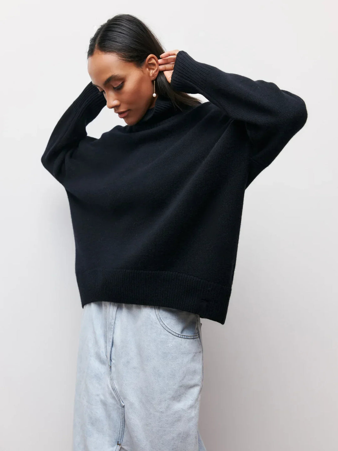 Lydia Ribbed Roll Neck Sweater