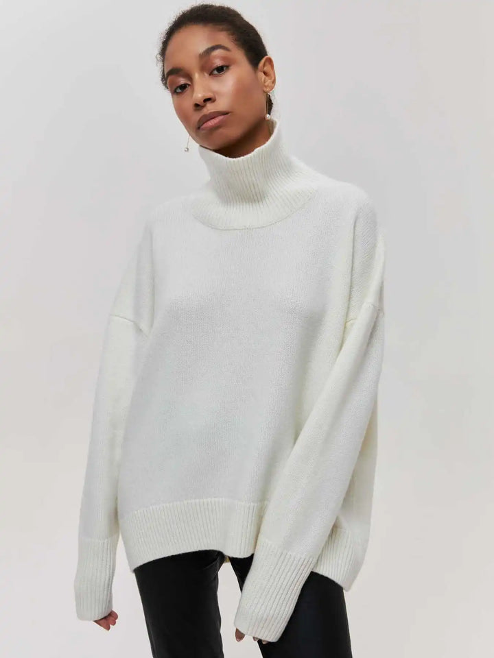 Lydia Ribbed Roll Neck Sweater