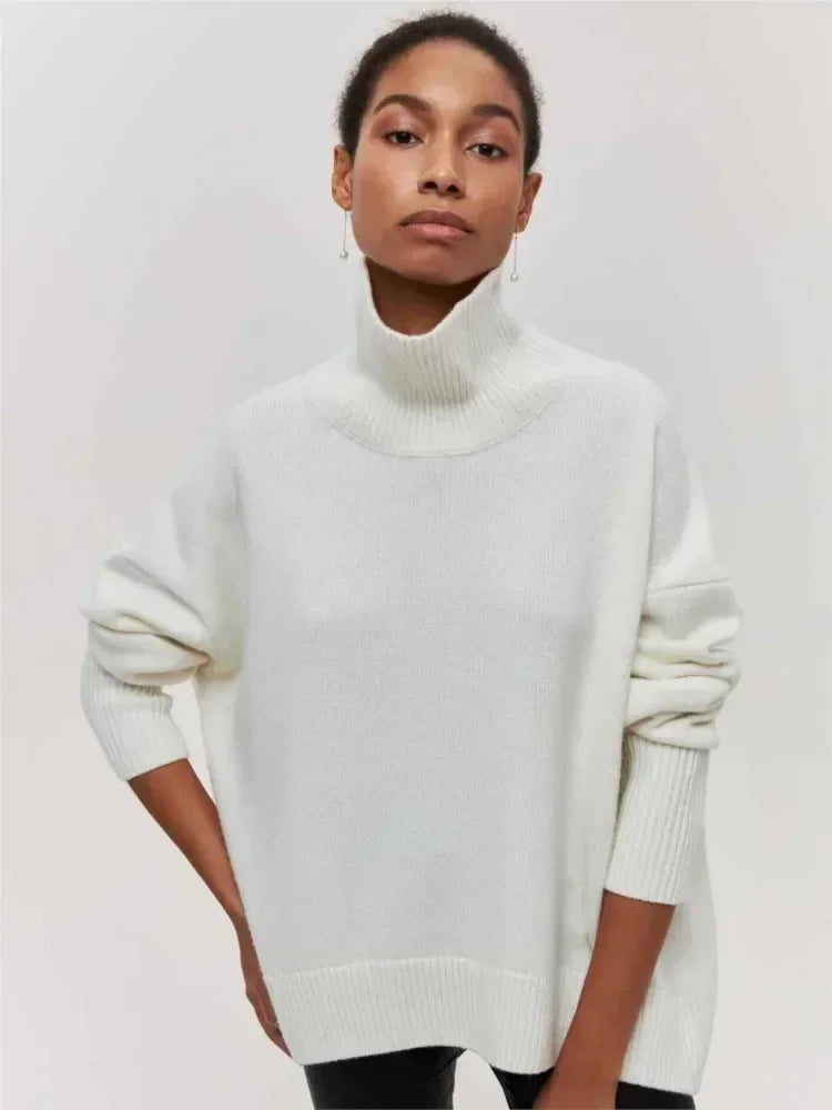 Lydia Ribbed Roll Neck Sweater