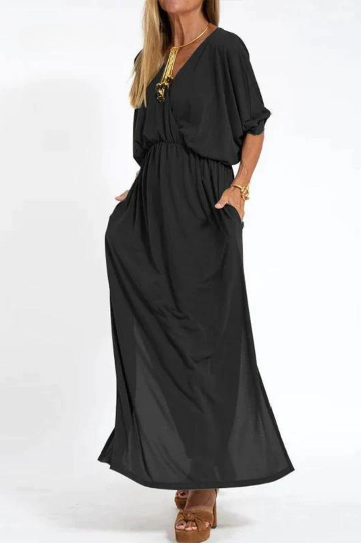 Nadia V-Neck Maxi Dress