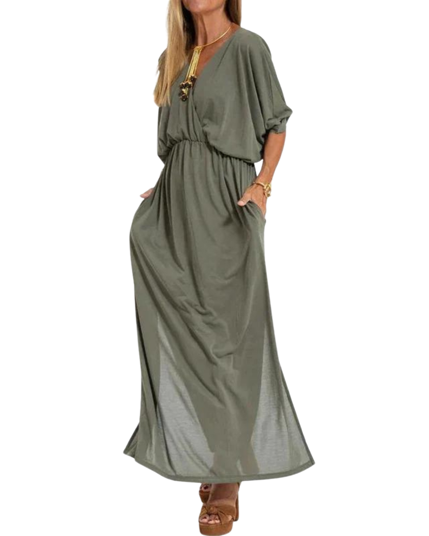 Nadia V-Neck Maxi Dress