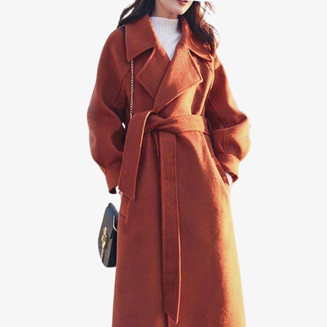 Sophia Double-Breasted Wool Overcoat