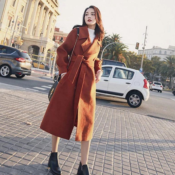 Sophia Double-Breasted Wool Overcoat