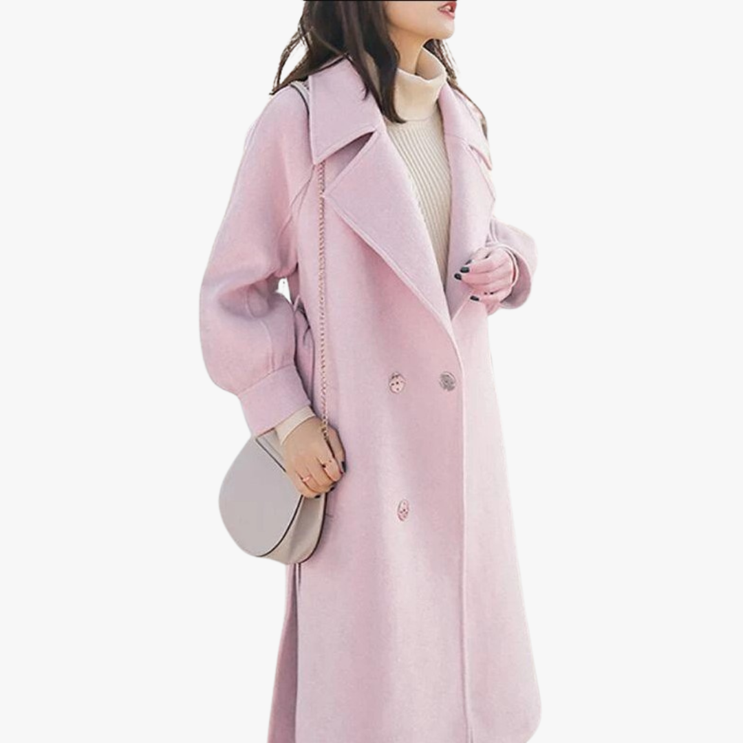 Sophia Double-Breasted Wool Overcoat