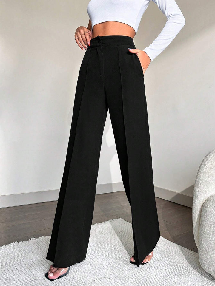 Stacey High-Waisted Wide-Leg Pants